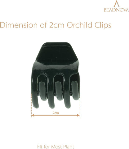 BEADNOVA 100Pcs Orchid Clips Large Orchid Support Clips for Flower Plant Vine (2cm, 100PCS)
