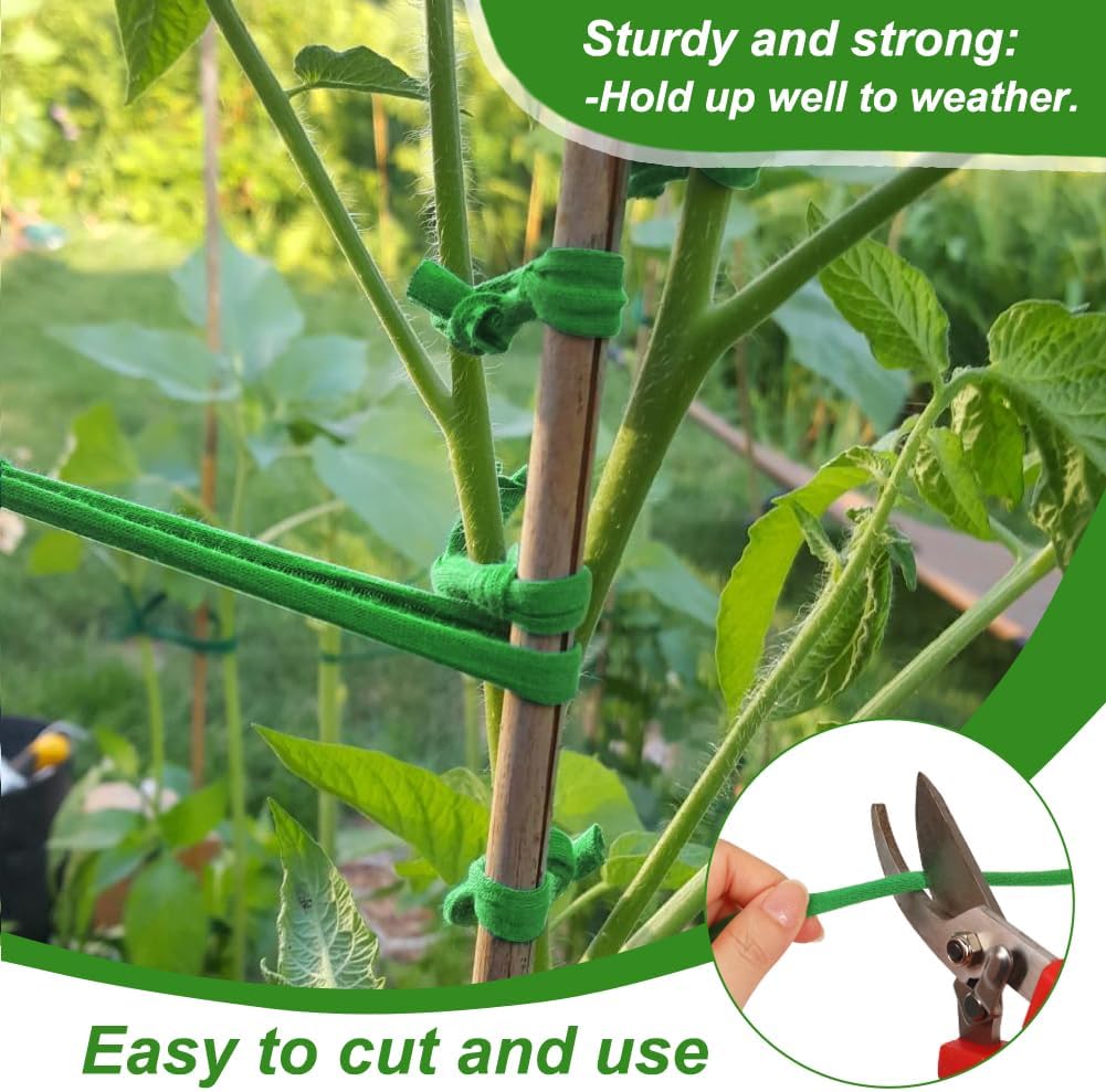 Shintop 2 Packs Garden Twine, Soft Green Plant Ties for Tomato (196ft)