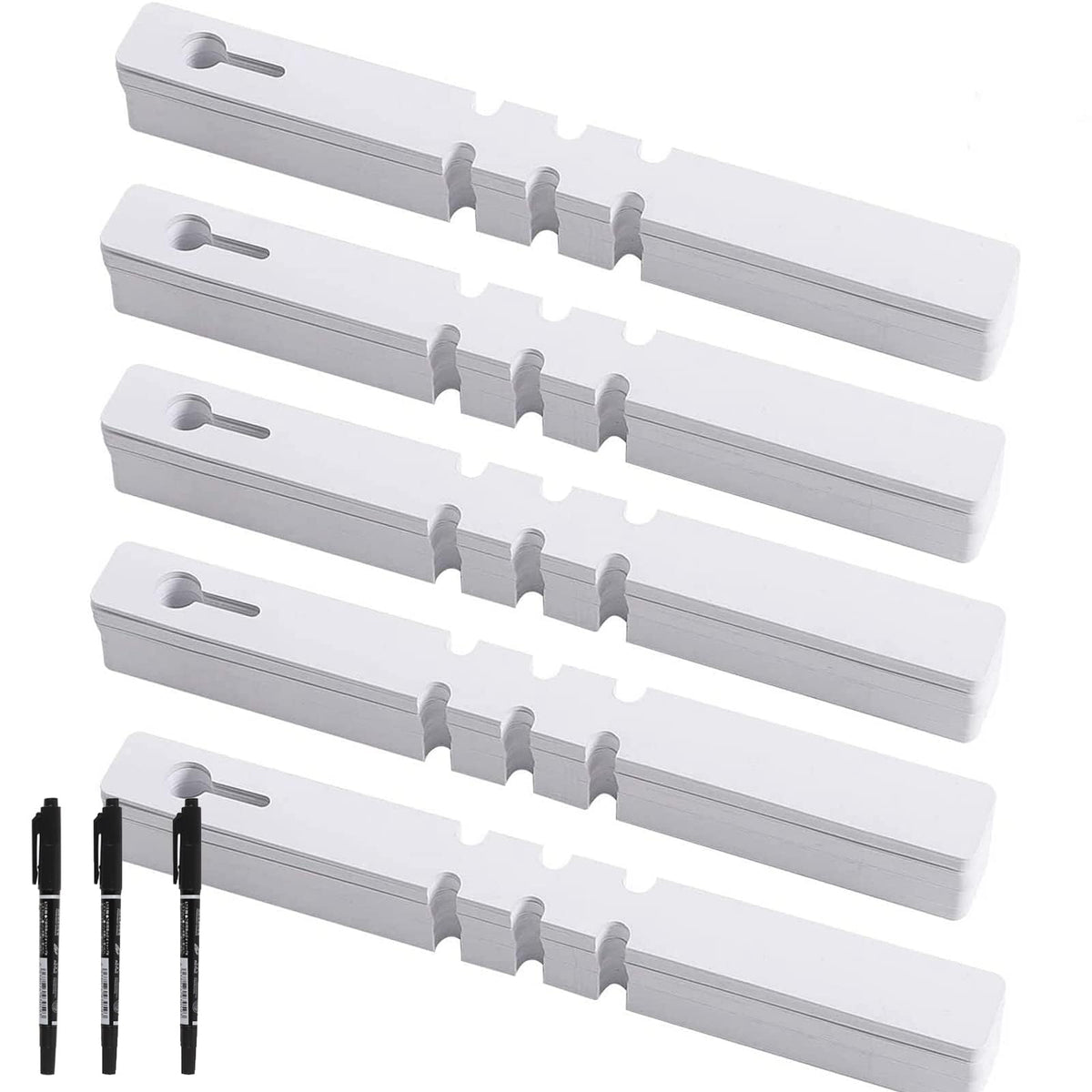 KINJOEK 1800 PCS White Plant Labels, Adjustable PVC Plant Tags Garden Plant Labels