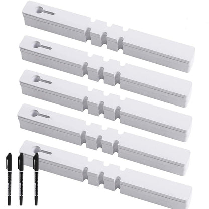KINJOEK 1800 PCS White Plant Labels, Adjustable PVC Plant Tags Garden Plant Labels