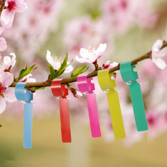 Foraineam 1000 PCS Plant Labels 5 Colors Wrap Around Hanging Tree Tags, Adjustable Plant Tags Markers Waterproof Nursery Garden Labels