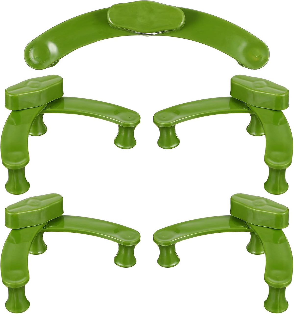 5pcs Plant Branch Benders Clips for Gardening, Reusable Green Twig Bending Clamps for Tree Training and Bonsai Shaping, Adjustable Branch Pullers for Outdoor Plant Support