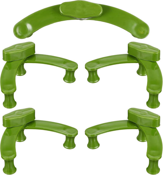 5pcs Plant Branch Benders Clips for Gardening, Reusable Green Twig Bending Clamps for Tree Training and Bonsai Shaping, Adjustable Branch Pullers for Outdoor Plant Support