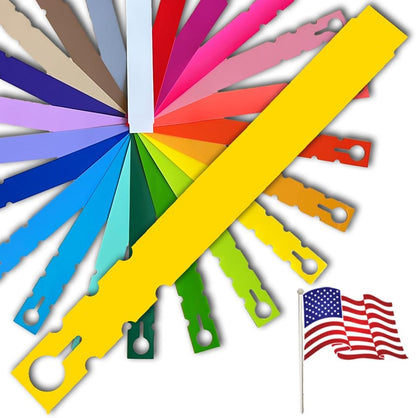9" x 1" Yellow - 250 Pcs - Plastic Plant Tags and Labels - Wrap Around Thermal Plastic - Nursery Garden Tree Labels | Made in The USA |
