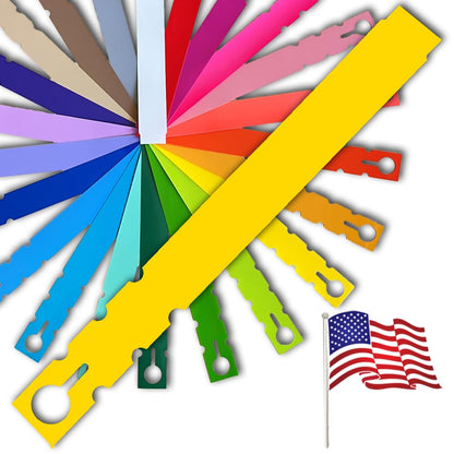 9" x 1" Yellow - 250 Pcs - Plastic Plant Tags and Labels - Wrap Around Thermal Plastic - Nursery Garden Tree Labels | Made in The USA |
