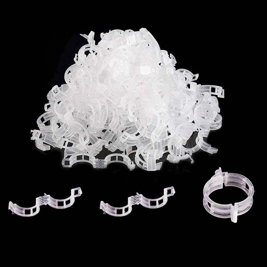 Spencer 200 Pcs Plant Support Clips - 100 Pcs Tomato Vine Clips (1.18” Inner Diameter) and 100 Pcs Plant Bender (1.57” in Length) for Garden Plants Fruits Vegetables