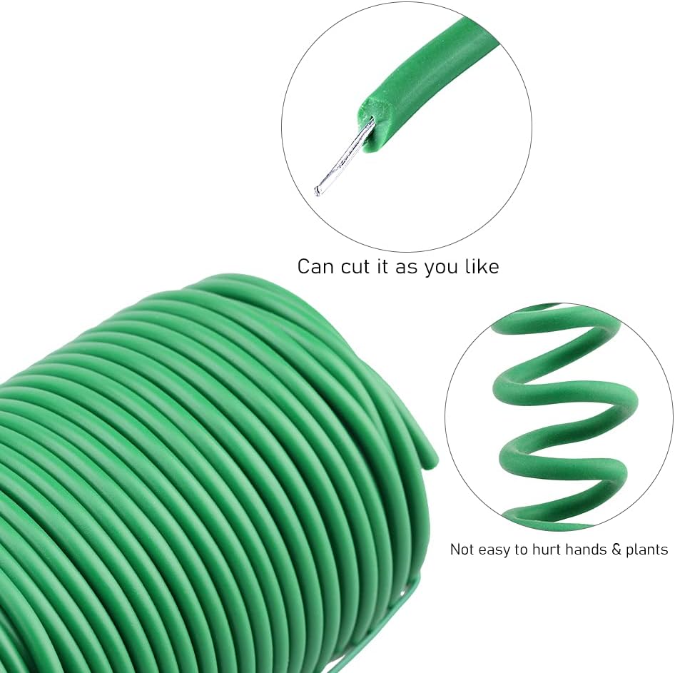 KINGLAKE GARDEN Soft Plant Ties for Support Plant Wire 3.5mm 65.6 Feet