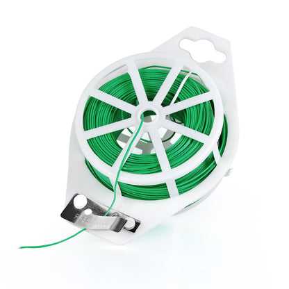 656FT Garden Twist Tie Wire with Cutter, Rustproof for Plants & Home Use