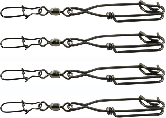 Longline Fishing Snap Clips High Strength Stainless Steel Floatline Tuna Clips Branch Hangers with Duo Lock Snap Swivels Saltwater Fishing Long Line Clips Longline Decoys