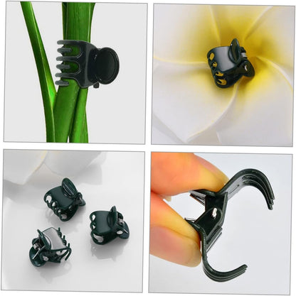 Happyyami 60pcs Plant Stem Clips Plastic Grafting Clips for Bean Support
