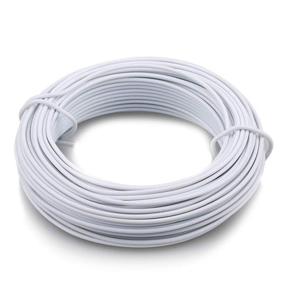 KINGLAKE 66 Feet White Sturdy Plastic Coated Garden Wire 2mm Plant Twist Tie