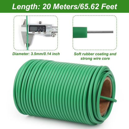 Shintop Plant Ties, 65.6ft 3.5mm Soft Garden Wire for Climbing Plants