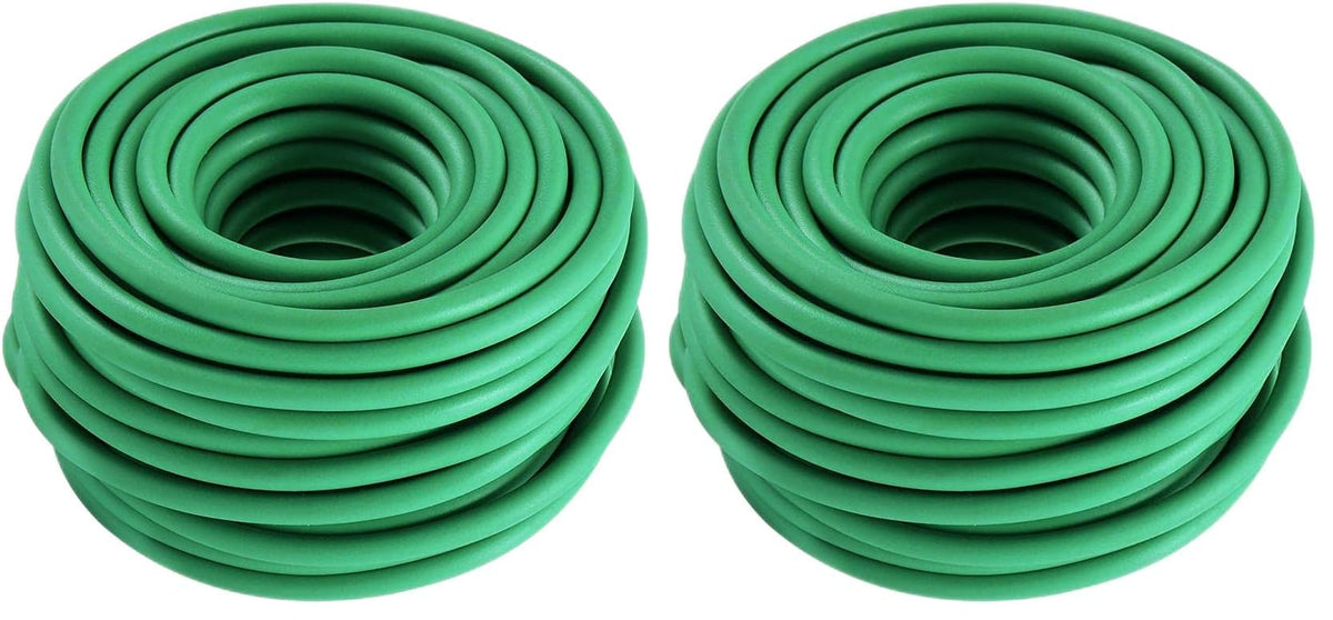 Soft Plant Ties, Garden Ties TPR Flexible Durable Heavy Duty Twist Wire for Twine Tomato Branches Vines and Tying Up Cable Wires (Green) (50ft, 0.2in)