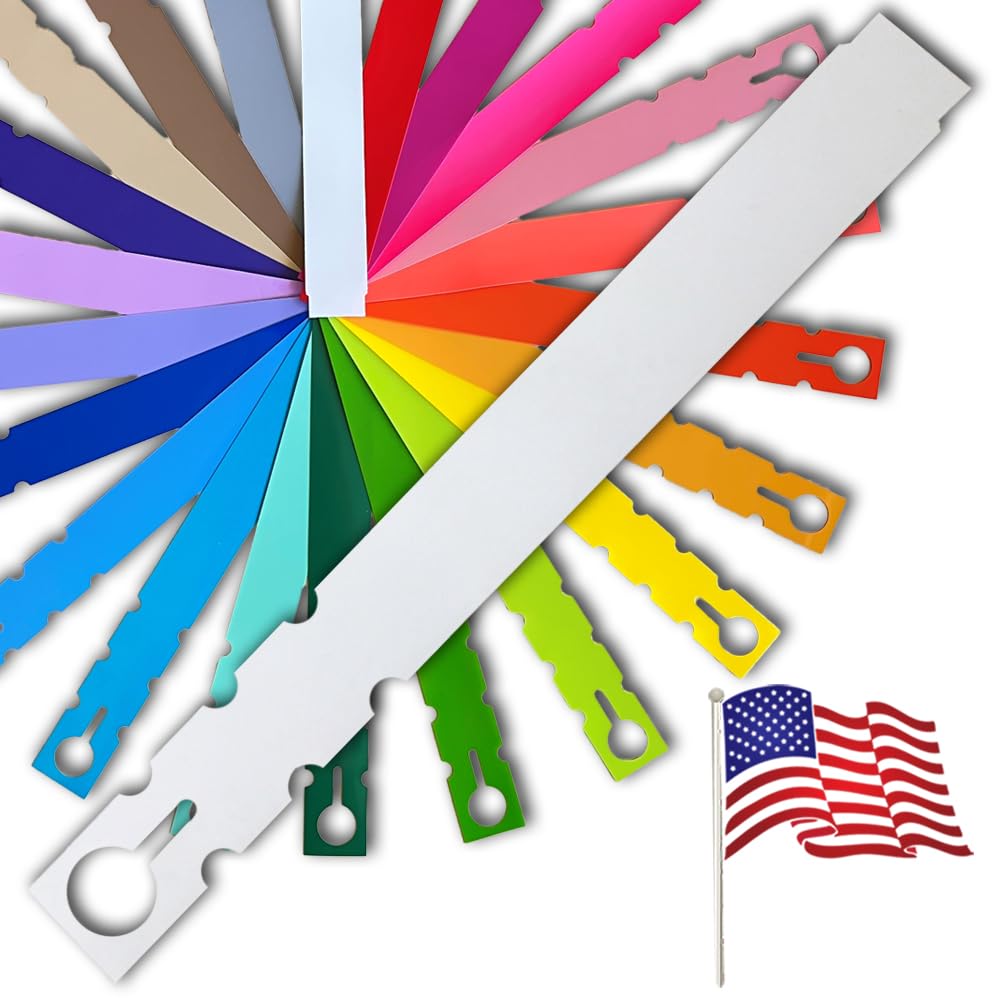 9" x 1" White - 250 Pcs - Plastic Plant Tags and Labels - Wrap Around Thermal Plastic - Nursery Garden Tree Labels | Made in The USA |