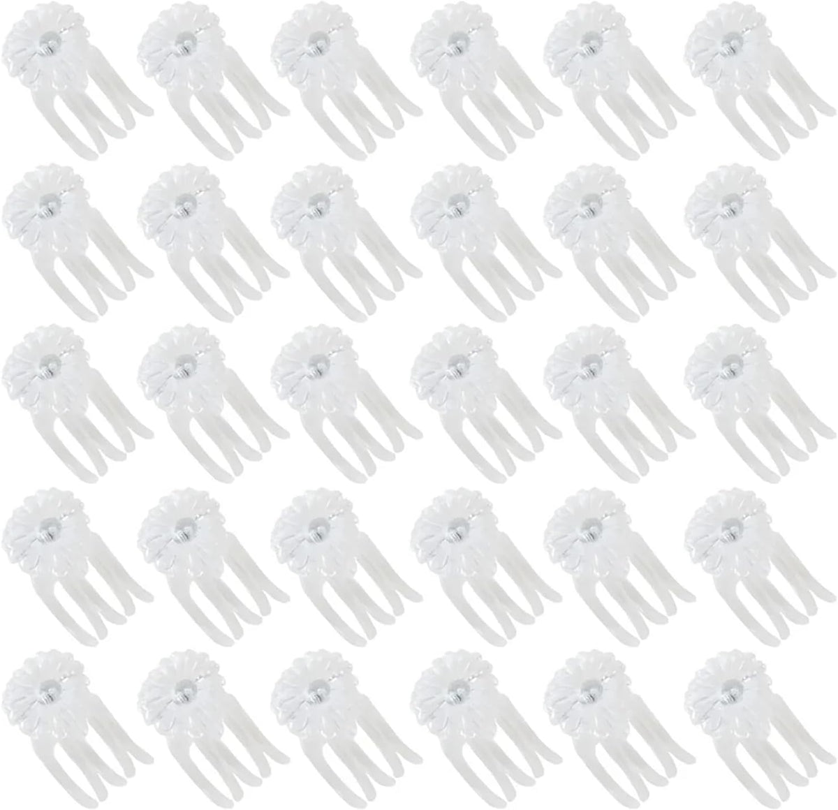 200PCS Clear Plant Clips for Garden, 5-Claw Orchid Stem Support Clamps