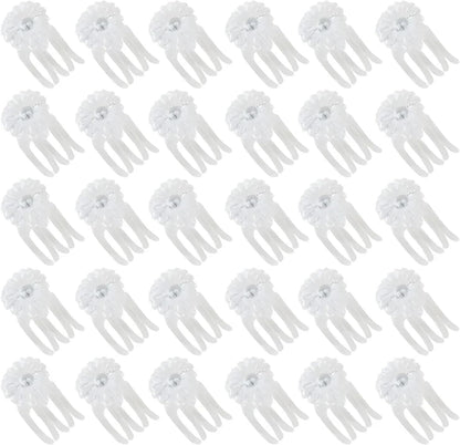 200PCS Clear Plant Clips for Garden, 5-Claw Orchid Stem Support Clamps