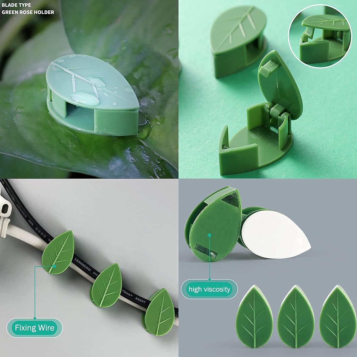 100 Pcs Plant Climbing Wall Fixture Clips, Self-Adhesive Hook for Vines