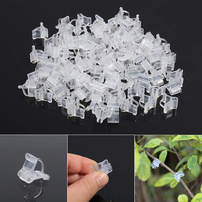 100Pcs Special Plant Grafting Clip, Tomato Seedling Grafting Clip Eggplant Grafting Clamp Mini Transparent Flower Plants Grafting Clips for Plants