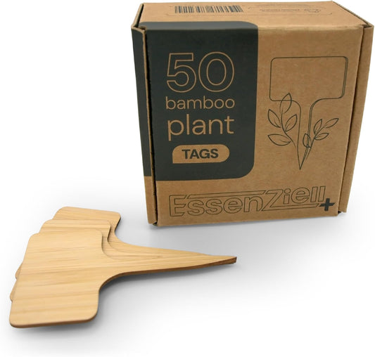 Bamboo Plant Labels & Garden Tags | 4" Short T-Type | 50 pcs