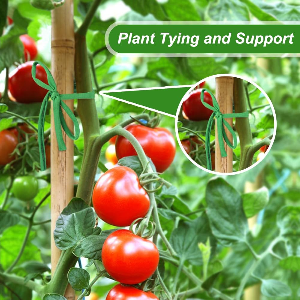 Shintop 2 Packs Garden Twine, Soft Green Plant Ties for Tomato (196ft)