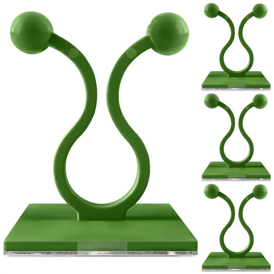 100Pcs Climbing Plant Wall Clips for Vines, Flexible Plastic (Green)