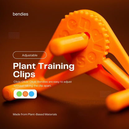 Bendies LST Plant Training Clips 15 Pack Blue - v2.0 Adjustable Low Stress Support Clips for Stem Bending, Grow Tent, Plant Ties & Gardening Accessories