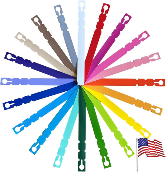 9" x 3/4" Assortment of 20 Colors - 1,000 Pcs - Plastic Plant Tags and Labels - Wrap Around Thermal Plastic - Nursery Garden Tree Labels | Made in The USA |
