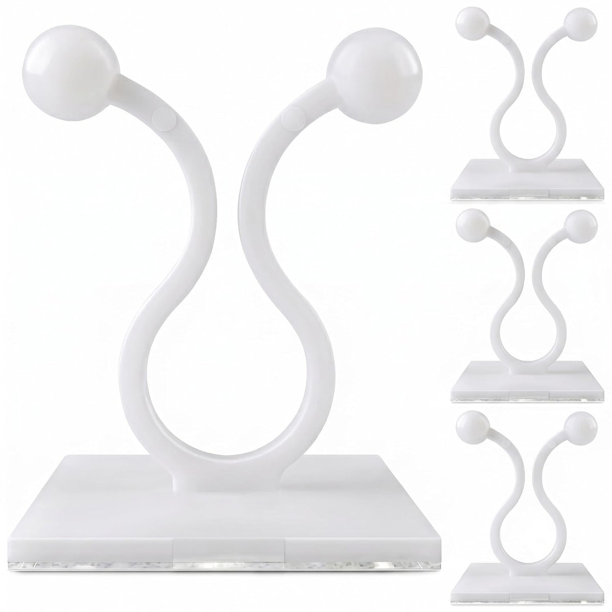 100 Pcs Climbing Plant Wall Clips for Vines, Flexible (Small White)