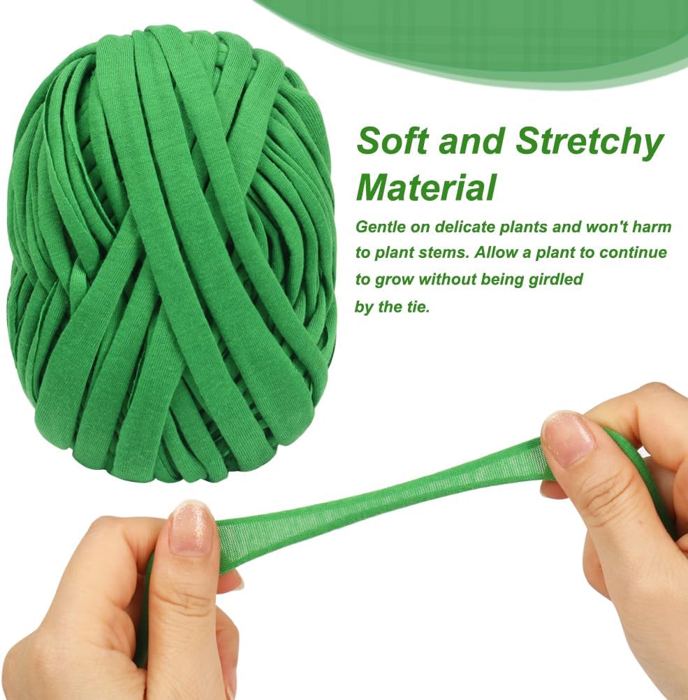 Shintop 2 Packs Garden Twine, Soft Green Plant Ties for Tomato (196ft)