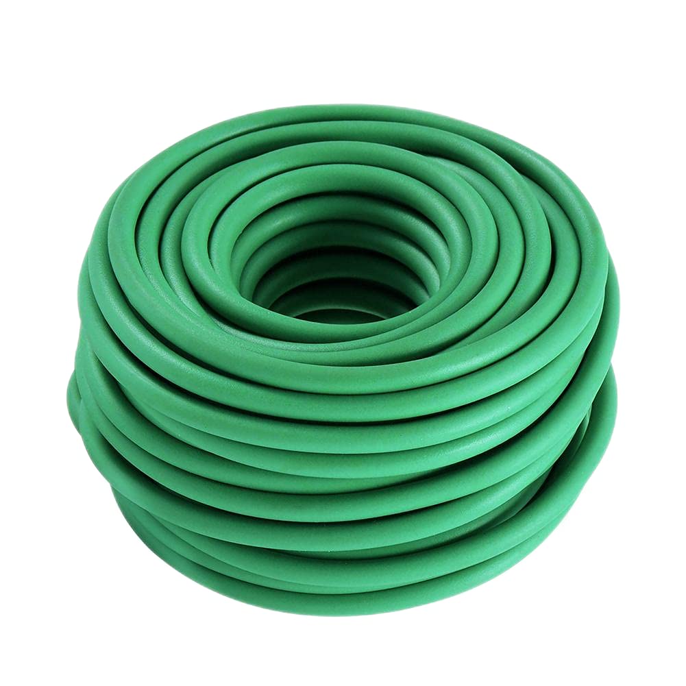 Soft Plant Ties, Garden Ties TPR Flexible Durable Heavy Duty Twist Wire for Twine Tomato Branches Vines and Tying Up Cable Wires (Green) (50ft, 0.2in)