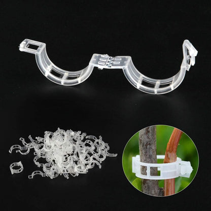 Spencer 200 Pcs Plant Support Clips - 100 Pcs Tomato Vine Clips (1.18” Inner Diameter) and 100 Pcs Plant Bender (1.57” in Length) for Garden Plants Fruits Vegetables