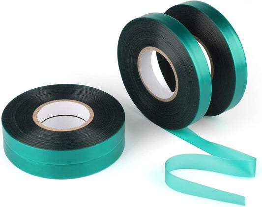 KINGLAKE GARDEN Stretch Tie Tape Roll 4 Rolls Total 600 Feet 1/2" Green