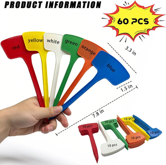 7.8" Large Plastic Plant Labels,60 Pack Plant Markers Tags