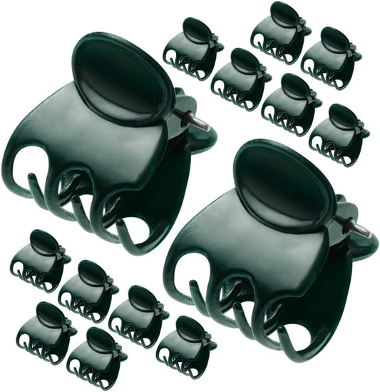 Happyyami 60pcs Plant Stem Clips Plastic Grafting Clips for Bean Support