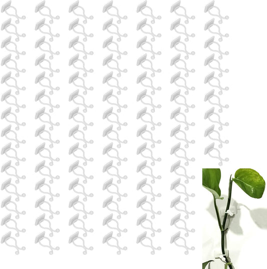 Yosoo 100PCS Plant Climbing Wall Fixture,Wall Vines Fixing Clip,Self Adhesive Branch Fixture Securing Clip,for Growing Supports for The Garden,Balcony,Greenhouse,or Indoor Plants(White)