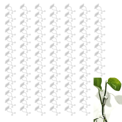 Yosoo 100PCS Plant Climbing Wall Fixture,Wall Vines Fixing Clip,Self Adhesive Branch Fixture Securing Clip,for Growing Supports for The Garden,Balcony,Greenhouse,or Indoor Plants(White)