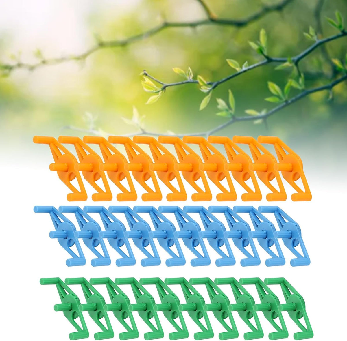 Milltrip Plant Branch Benders, 30pcs Low Stress Training Clips Adjustable Reusable Plastic Plant Stem Bender Training Clips for Gardening, default