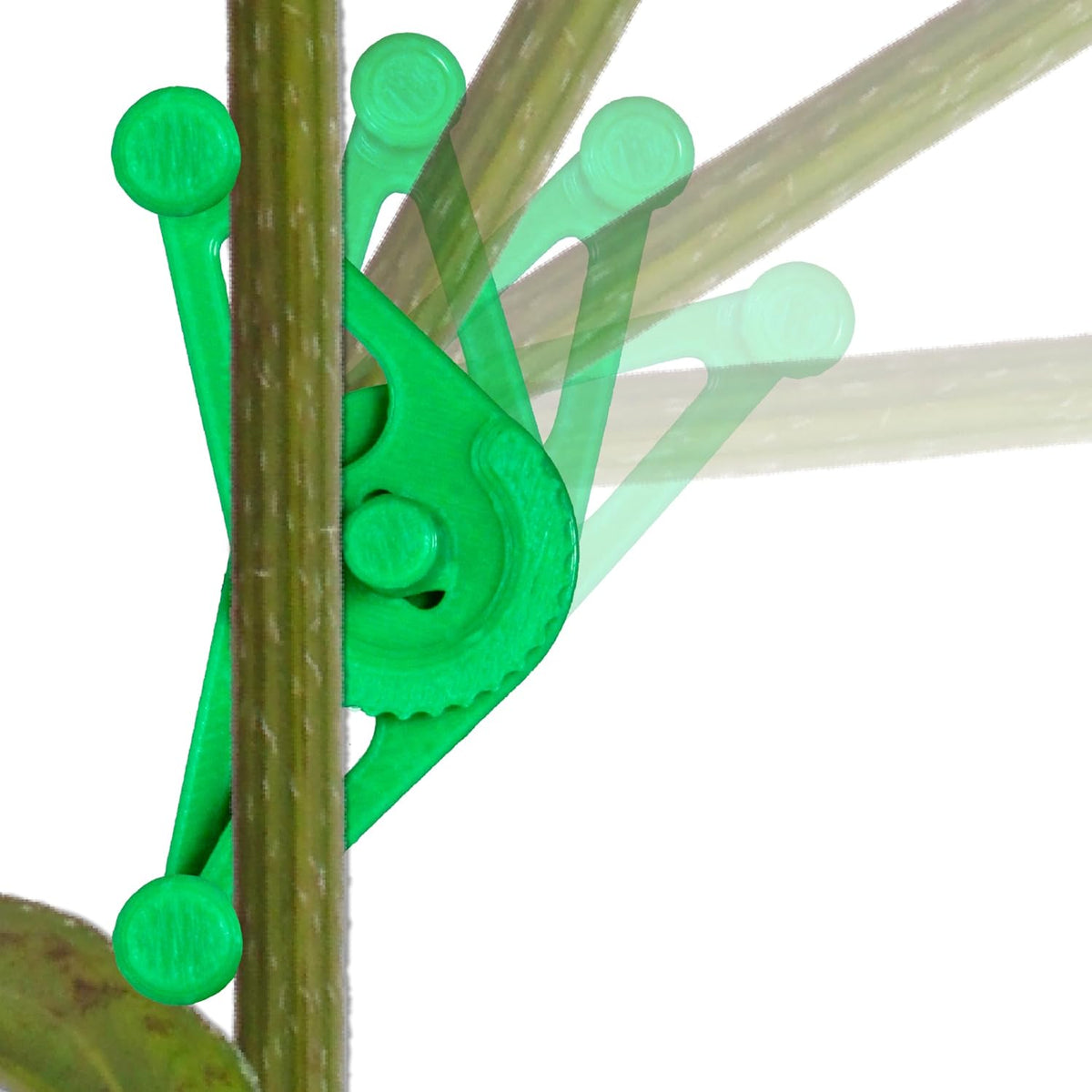 Bendies LST Plant Training Clips 15 Pack - v2.0 Adjustable Low Stress Green Support Clips for Stem Bending, Grow Tent, Plant Ties & Gardening Accessories