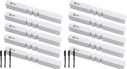 KINJOEK 1800 PCS White Plant Labels, Adjustable PVC Plant Tags Garden Plant Labels