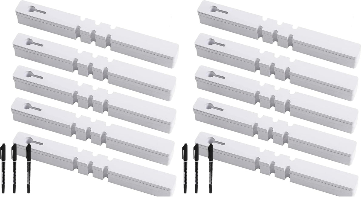 KINJOEK 1800 PCS White Plant Labels, Adjustable PVC Plant Tags Garden Plant Labels