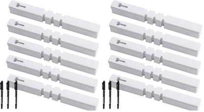 KINJOEK 1800 PCS White Plant Labels, Adjustable PVC Plant Tags Garden Plant Labels