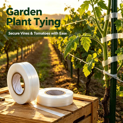 HEVSTIL Garden Tie Tape, 3/7-Inch x 82ft, White, 4 Rolls