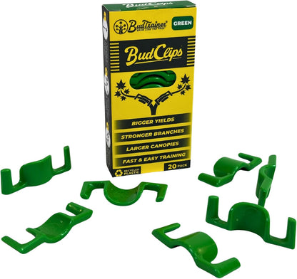 BudTrainer BudClips for Low Stress Plant Training, Green, 20-Pack