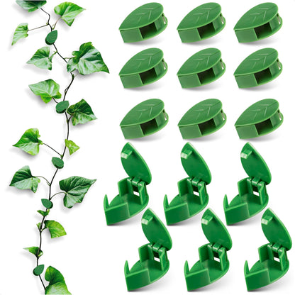 100Pcs Climbing Plant Wall Clips for Vines, Flexible Plastic (Green)