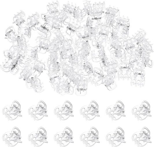 M METERXITY 100-Pack Orchid Clips, Plastic Garden Plant Clips, 6 Claws Orchid Clips, Garden Plant Support Clip for Supporting Stems/Vines/Stalk Grow Upright [Transparent]