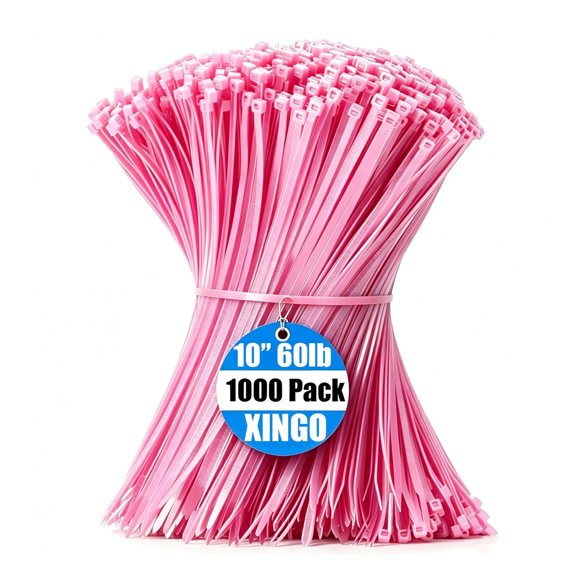 XINGO 1000 PCS Garden Green Zip Ties 8 Inch, 60 LBS Tensile Strength, Self-Locking Nylon Plastic Nylon PA66 Wire Ties for Indoor and Outdoor Use