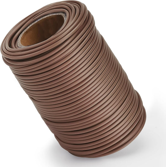 TELENT OUTDOORS 130 Feet Soft Plant Tie Brown Twist Garden Ties for Plants Gardening Home Office Organization TPR Garden Ties Supplies with 2.5mm Diameter