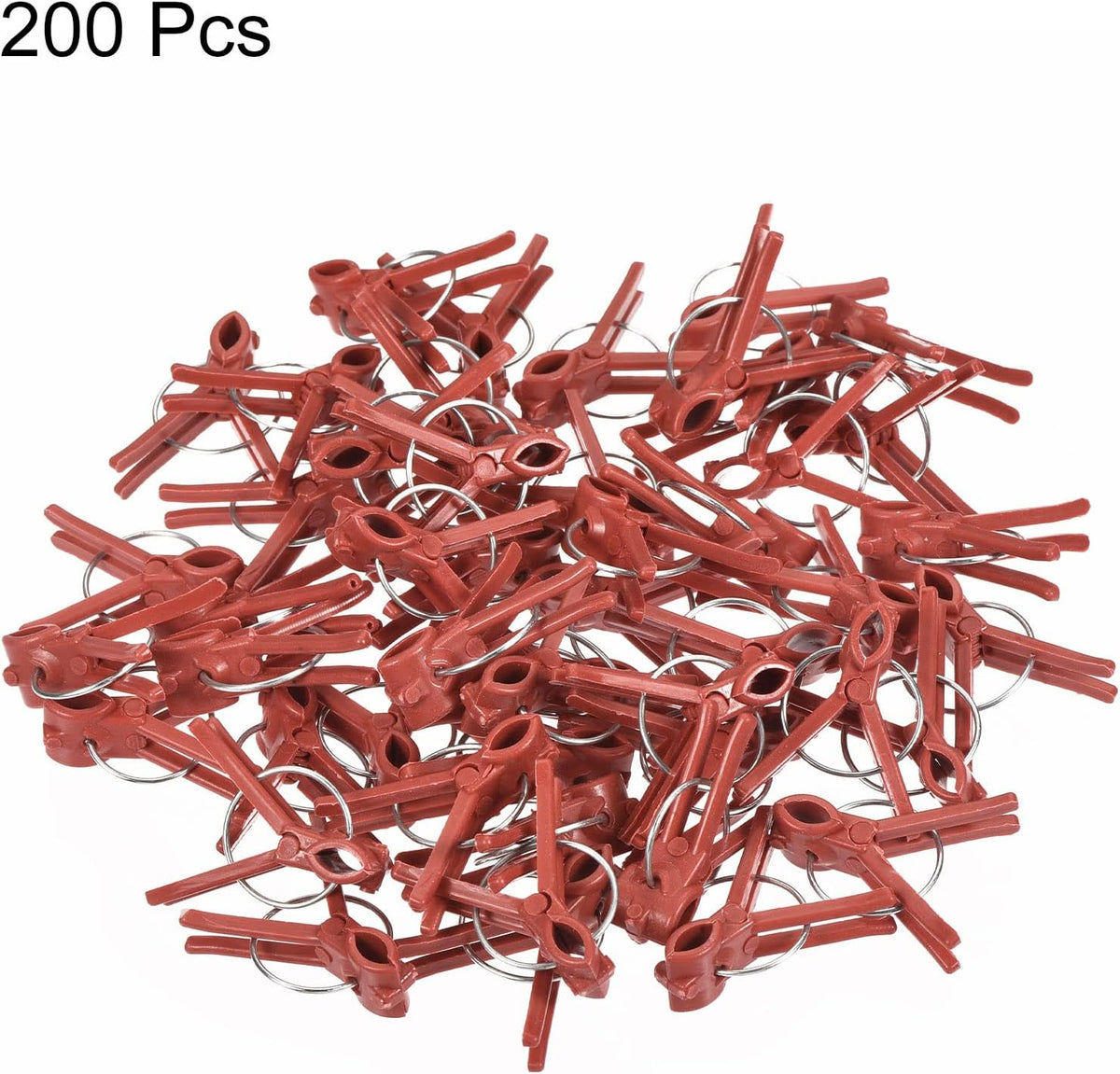 MECCANIXITY Plant Grafting Clips Plastic Curved Mouth Garden Clamps Fixing Connects Gardening Tool for Vegetable Vine Pack of 200