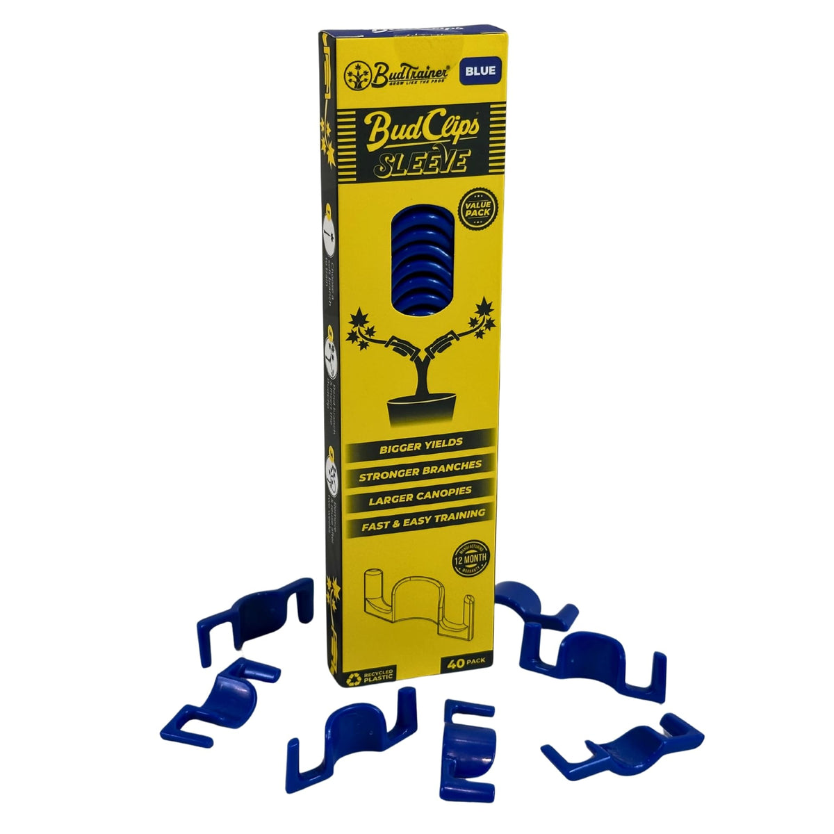 BudTrainer BudClips For Low Stress Plant Training , Black, 20-Pack