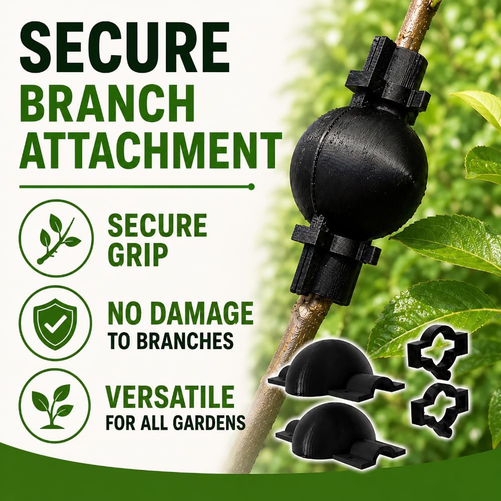 Plant Propagation Ball Holder for Air Layering – Snap-On Branch Clip for Root Development | Tool-Free Garden Propagation System | Fits Standard Rooting Spheres